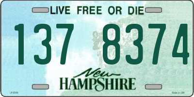 NH license plate 1378374