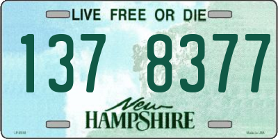 NH license plate 1378377