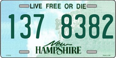 NH license plate 1378382