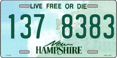 NH license plate 1378383