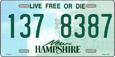 NH license plate 1378387