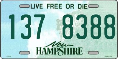 NH license plate 1378388