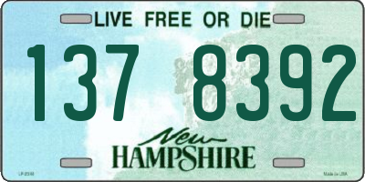 NH license plate 1378392