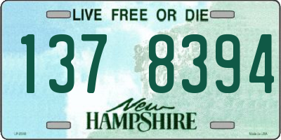 NH license plate 1378394