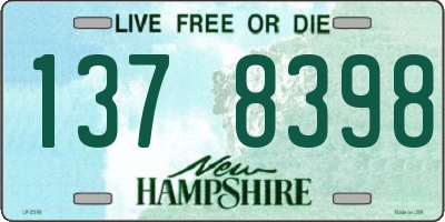 NH license plate 1378398