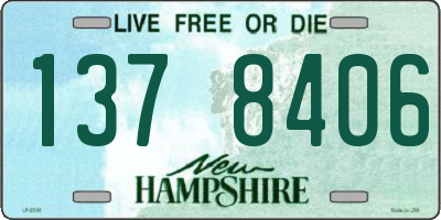 NH license plate 1378406