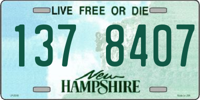 NH license plate 1378407