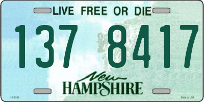 NH license plate 1378417