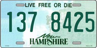 NH license plate 1378425