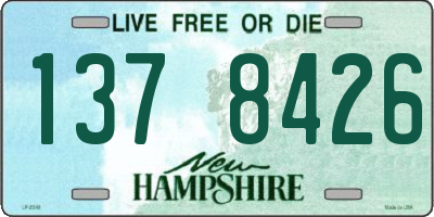 NH license plate 1378426