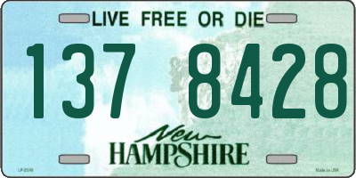 NH license plate 1378428