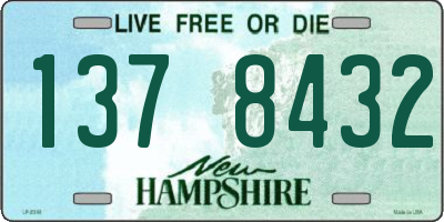 NH license plate 1378432