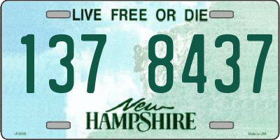 NH license plate 1378437