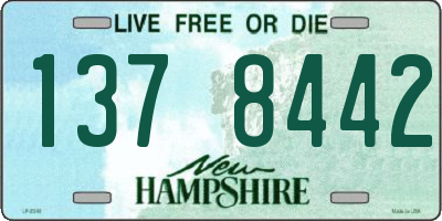 NH license plate 1378442