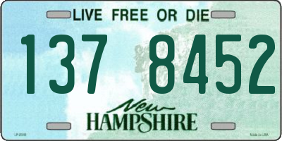 NH license plate 1378452