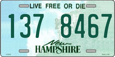 NH license plate 1378467