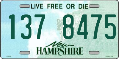 NH license plate 1378475