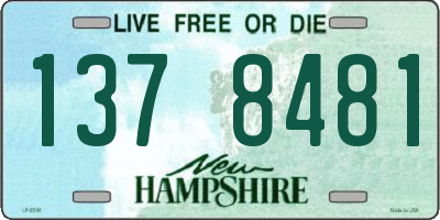 NH license plate 1378481