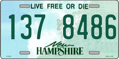 NH license plate 1378486