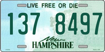 NH license plate 1378497