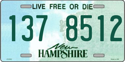 NH license plate 1378512