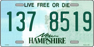 NH license plate 1378519