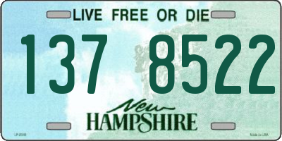NH license plate 1378522