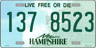 NH license plate 1378523