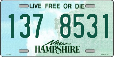 NH license plate 1378531