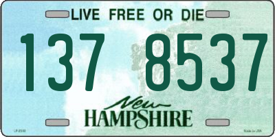 NH license plate 1378537