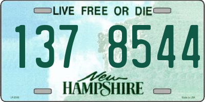 NH license plate 1378544