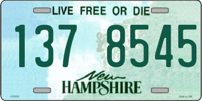 NH license plate 1378545