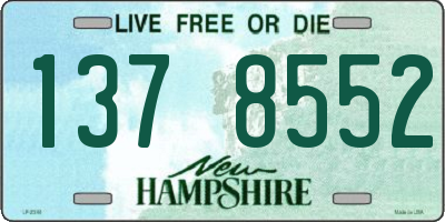 NH license plate 1378552