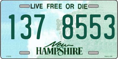 NH license plate 1378553