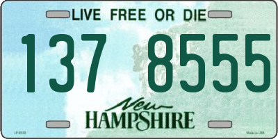 NH license plate 1378555