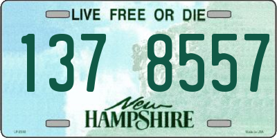 NH license plate 1378557