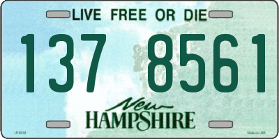 NH license plate 1378561