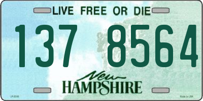 NH license plate 1378564