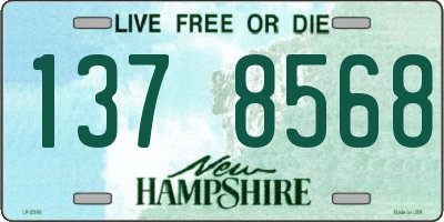 NH license plate 1378568