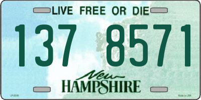 NH license plate 1378571