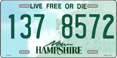 NH license plate 1378572