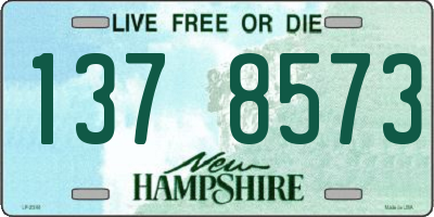 NH license plate 1378573