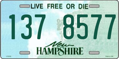 NH license plate 1378577