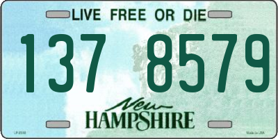 NH license plate 1378579