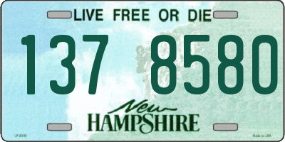 NH license plate 1378580