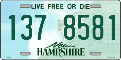 NH license plate 1378581