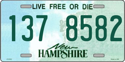 NH license plate 1378582