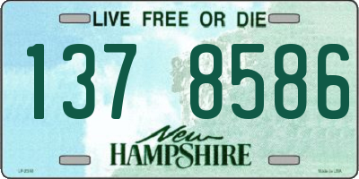 NH license plate 1378586