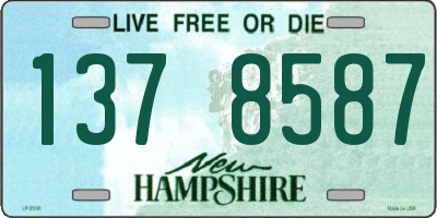 NH license plate 1378587