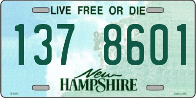 NH license plate 1378601